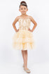 Girls Sweetheart Corset Top Detailed Multi Layered Skirt Dress 4-16